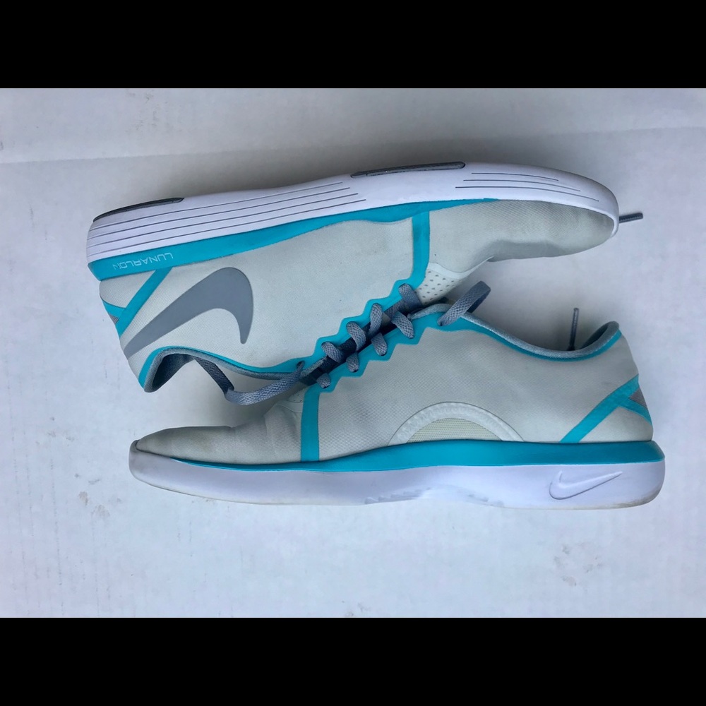 Women’s Nike Gray/Blue Lunarlon Shoes